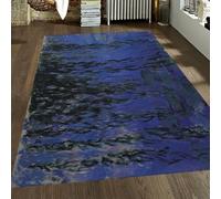 FEIPUHOME Art 120x150cm Rug Impressionist Famous Painting Prints Carpet with Water Lilies and Weeping Willow Branches Rugs Thin Washable Living Room Mat Violet