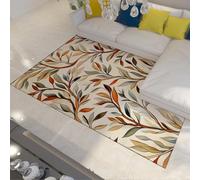FEIPUHOME Art 160x200cm Area Rug Autumn Nature Themed Rugs Abstract Botanical Leaves Carpet for Living Room Farmhouse Bedroom Basement Washable Low Pile