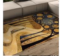 FEIPUHOME Art 180x240cm Rugs Abstract Art Rug Mysterious Romantic Garden Carpet Machine Washable for Living Room Bedroom Office Under Table Low Pile Non-slip
