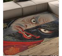 FEIPUHOME Art 90x120cm Area Rugs Oriental Opera Style Carpet Mysterious Portrait Pattern Rug for Living Room Bedroom Lobby Room Halloween Decorations Low Pile