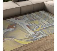 FEIPUHOME Art 90x150cm Rug Pointillism Rugs the Circus Famous Painting Prints Floor Mat Soft Foldable Small Carpet for Bedroom Living Room Aesthetic Decoration