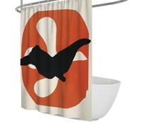 FEIPUHOME Art Abstract Colorful Shower Curtain for Bathroom Cubism Famous Painting Printing Bath Curtains Set with Plastic Hooks Washable Quick Dry 150 x 200 cm