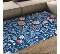 FEIPUHOME Art Area Rug 180x240cm French Country Style Rugs Strawberries Flowers Vines Carpet for Bedroom Living Room Office Bathroom Kitchen Low Pile Non-slip