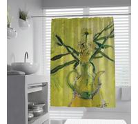 FEIPUHOME Art Daisies in a Carafe Still Life Shower Curtains Impressionism Famous Painting Printing Bathtub Curtains with Hooks Waterproof Polyester 150 x 200 cm