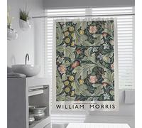 FEIPUHOME Art Famous Painting Shower Curtain Print Classic Retro William Morris Abstract Painting Dry and Wet Separation Partition Curtain with Hooks 120x180cm