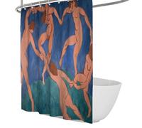 FEIPUHOME Art Fauvism Shower Curtains Dance Famous Painting Printing Bathroom Curtain Extra Long Soft Cloth Fabric with Hooks Waterproof Quick Dry 150 x 200 cm