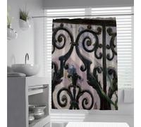 FEIPUHOME Art Impressionist Abstraction Shower Curtain View from a Balcony Famous Painting Printing Bathtub Curtains Soft Cloth Fabric Waterproof 150 x 200 cm