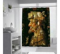 FEIPUHOME Art Mid Century Renaissance Fabric Shower Curtain Waterproof the Four Seasons Autumn Famous Painting Prints Machine Washable Bath Curtains 150 x 200 cm
