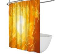 FEIPUHOME Art Modern Abstract Waterproof Shower Curtain Golden Clouds Bathroom Curtains for Shower Stall Bathtubs Water-Repellent & Washable Quick Dry 200 x 220 cm