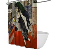 FEIPUHOME Art Romantic Aesthetics Shower Curtain the Birthday Famous Painting Prints Bathroom Curtains for Shower Stall Bathtubs Waterproof Fabric 120 x 180 cm