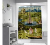 FEIPUHOME Art Surrealism Stall Shower Curtain the Garden of Earthly Delights Famous Painting Printing Bath Curtains for Chic Bathroom Decor Washable 180 x 180 cm