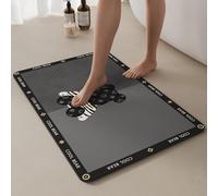 Feiqi Bath Mat 60 * 40cm ，Quick Dry Non Slip Anti Mould Floor Mat Absorbent Magic Mat Kitchen Washable Carpet Toilet Shower Room Grey (Bear Rrey, 40 * 60)