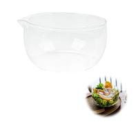 Feirdhoo Matcha Bowl, 350 ml Glass Bowl with Spout, Classic Handmade Japanese Matcha Bowl, Transparent Glass Bowl, Serving Bowls Set for Kitchen, Home, Teestoom Beginners, Matcha Latte