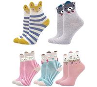 Feirun Toddler Cotton Socks Kids Mini Novelty Athletic Socks for Baby 5 pairs