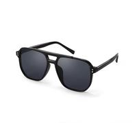 FEISEDY Classic Pilot Sunglasses Mens Womens UV400 Protection Vintage Square Double Bridge Sun Glasses B2835