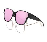 FEISEDY Fit Over Glasses Sunglasses Womens Trendy Polarised Square Shades UV400 Protection B2922
