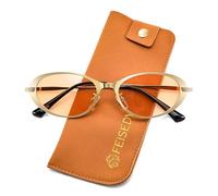 FEISEDY Metal Oval Sunglasses UV400 Protection for Women and Men B0429 | Trendy Retro Sunglasses, Lightweight, Suitable for Driving Fishing