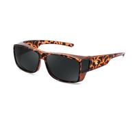 FEISEDY Polarised Fit Over Sunglasses for Women Men, Square Frame Sun Glasses UV400 Protection for Driving Outdoor B0330