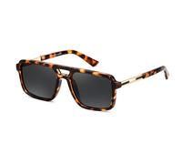 FEISEDY Polarised Sunglasses for Men Women Trendy Retro Rectangle UV400 Pilot Sun Glasses B0377