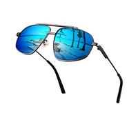 FEISEDY Polarised Sunglasses Mens Womens, Vintage 70s Pilot Driving Sun Glasses Metal Frame B2364