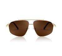 FEISEDY Polarised Sunglasses Mens Womens, Vintage 70s Pilot Driving Sun Glasses Metal Frame B2364