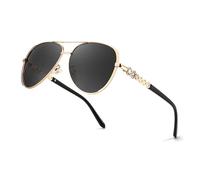 FEISEDY Polarised Sunglasses Women Anti-Glare Ultralight for Driving B4147 | UV400 Protection, Classic Pilot Frame, Vintage Polarized Trendy Shades