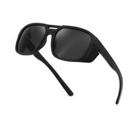 FEISEDY Polarized Sunglasses Men Women Side Shield Goggles Retro Pilot Square Steampunk Fishing Sun Glasses B0348