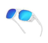 FEISEDY Polarized Sunglasses Men Women Side Shield Goggles Retro Pilot Square Steampunk Fishing Sun Glasses B0348