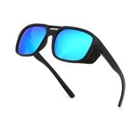 FEISEDY Polarized Sunglasses Men Women Side Shield Goggles Retro Pilot Square Steampunk Fishing Sun Glasses B0348