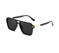 FEISEDY Retro 70s Pilot Sunglasses Women Men Trendy Square Shades UV400 Protection Stylish Flat Sun Glasses B0422