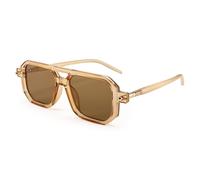 FEISEDY Retro 70s Sunglasses Womens Mens, Trendy Ladies Sun Glasses UV400 Protection Sqaure Pilot Shades B2622