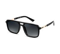 FEISEDY Retro Pilot Polarised Sunglasses for Men Women 70s Shades B0377 | UV400 Protection, Classic Square Designer Sun Glasses for Driving,Fishing,Holidays