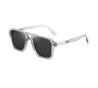 FEISEDY Trendy Square Pilot Sunglasses Women Men UV400 Protection B0422 | Ultra-Lightweight, Vintage Oversized Shades, Driving and Shopping