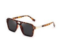 FEISEDY Trendy Square Pilot Sunglasses Women Men UV400 Protection B0422 | Ultra-Lightweight, Vintage Oversized Shades, Driving and Shopping