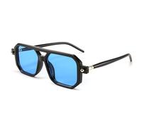 FEISEDY Vintage Square 70s Flat Pilot Sunglasses Women Men Classic Retro Stylish Frame UV400 Sunglasses B2622