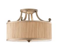 The Chapel 3 Light Semi-Flush Ceiling Light In A Brushed Silver Sand Effect.