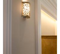 Traditional Moroccan Wall Light Finished In Silver Leaf Patina