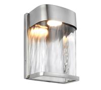 Feiss Bennie LED Outdoor Flush Wall Light - Brushed Steel