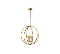Luminosa Lighting Elstead Feiss Corinne Spherical Pendant Ceiling Light Burnished Brass