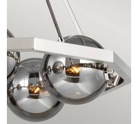 FEISS Harper hanging light, smoked glass, 5-bulb