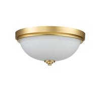 Feiss Malibu 2 Light Flush Mount Light - Brass