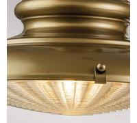FEISS Outdoor wall light Redding Station M, brass-coloured, Ø 30.5 cm