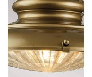 FEISS Outdoor wall light Redding Station M, brass-coloured, Ø 30.5 cm