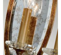 FEISS Valentina wall light, 3-bulb, bronze/crystal