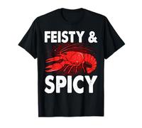 Feisty and Spicy Funny Crawfish Cute Mardi Gras Cajun T-Shirt