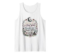 Feisty Menopause Witch Midlife 40s 50s Aging Fine Wine Boho Tank Top