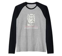 Feisty Yorkie Property Guard Dog Yorkshire Terrier Raglan Baseball Tee