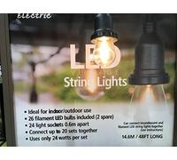 Feit Electric Vintage String Light Set 14.6m/48ft 24 Lights