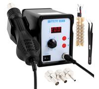 FEITA 858D Hot Air SMD Rework Station Digital Soldering Stations Kit with Desoldering Iron Holder + W/3 Nozzles Accessories