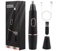 FEITA Electric Men's Nose & Ear Hair Trimmer, Rechargeable Cordless, 360 Dual-Blade Waterproof, Black